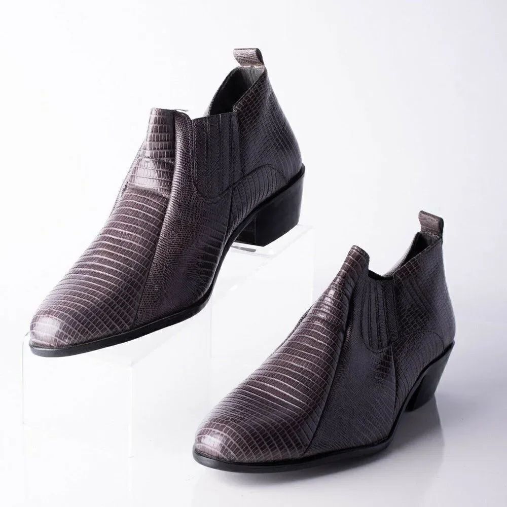 Stacy Adams Mens Santee Bike Toe Boots lizard